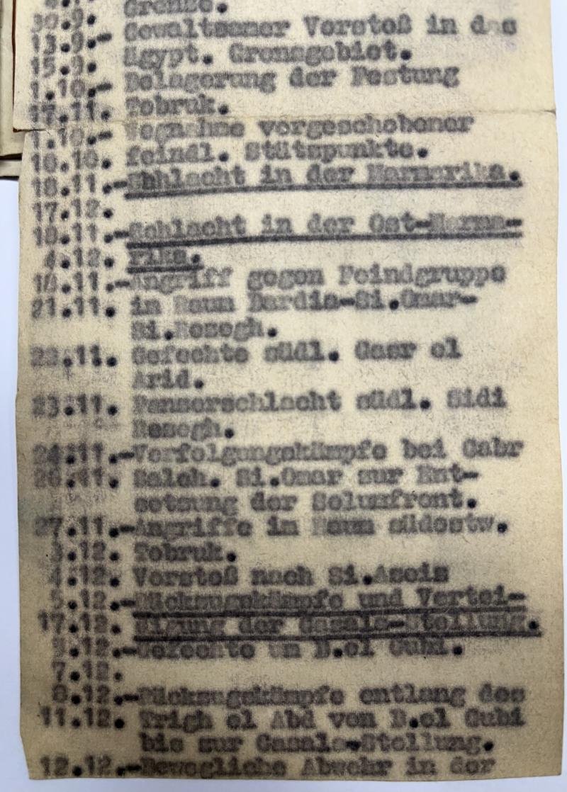 Wehrpass - WH (Heer) - Africa/ 9.Inf.Div. - Hopf