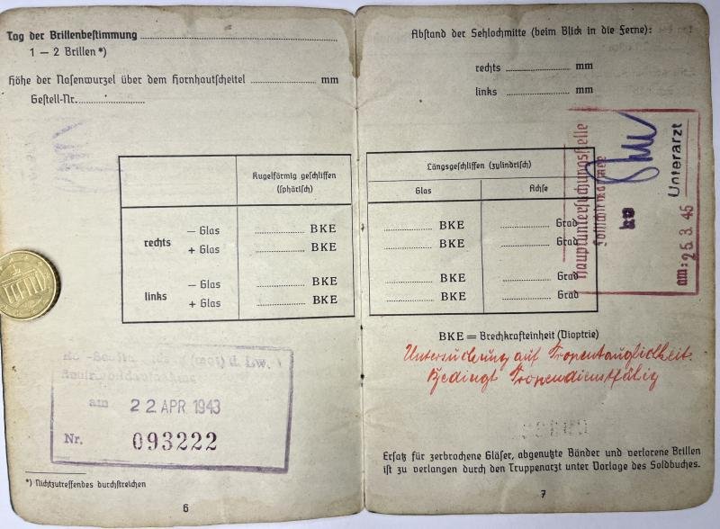 Soldbuch - Luftwaffe - 21.Fschj.Div. - Pollik