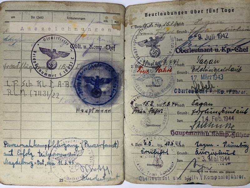 Soldbuch - Luftwaffe - 21.Fschj.Div. - Pollik