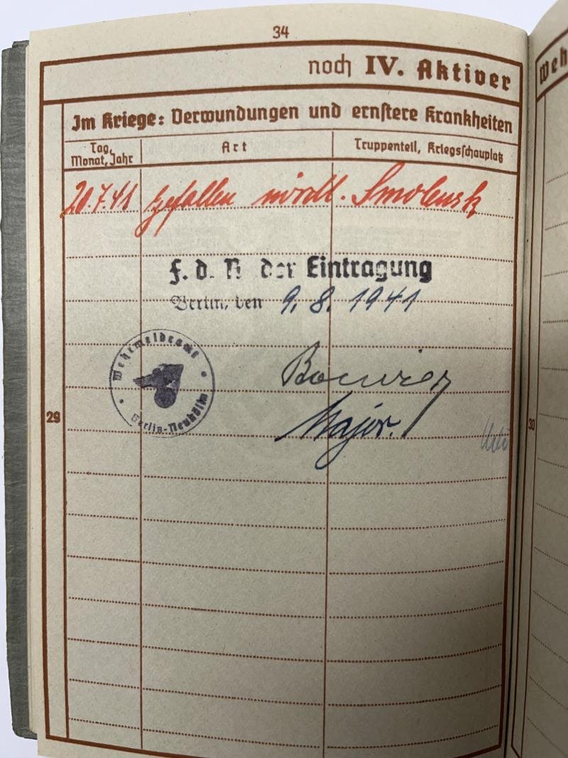 Wehrpass / photos - WH (Heer) - Stug.Abt.203 - Hälm
