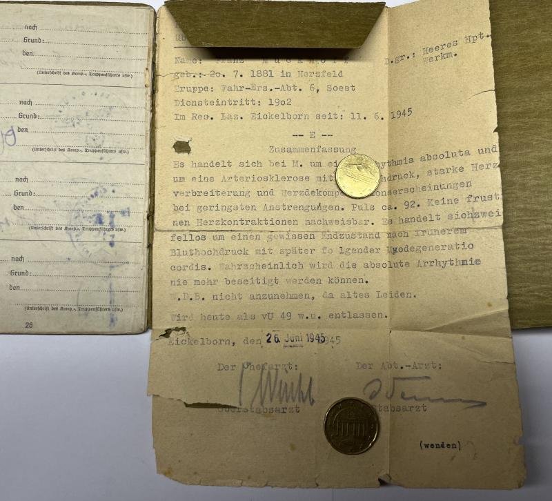 Soldbuch WH (Heer) - 95.Inf.Div./82.Inf.Div. - Muckhoff