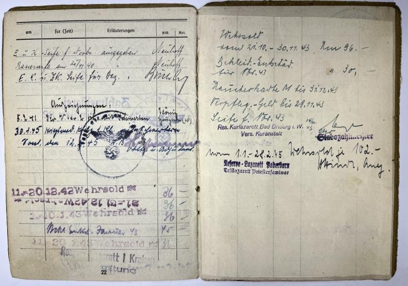 Soldbuch WH (Heer) - 95.Inf.Div./82.Inf.Div. - Muckhoff