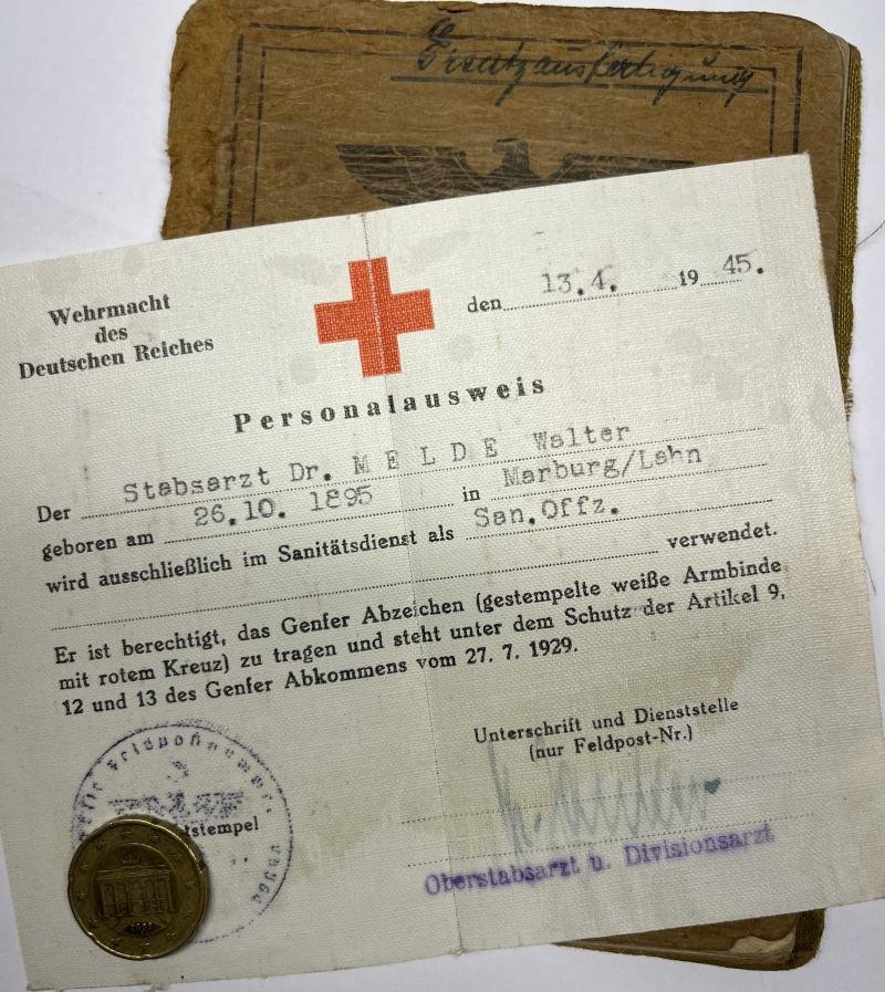 Soldbuch WH (Heer) - Feldlazarett 749 - Melde