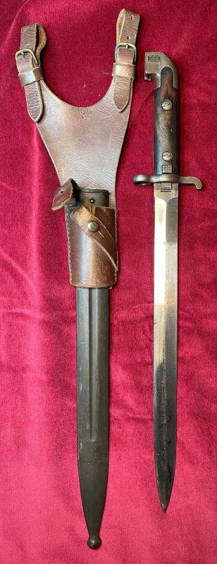 Swedish M1914 sword bayonet with officers frog — image 3