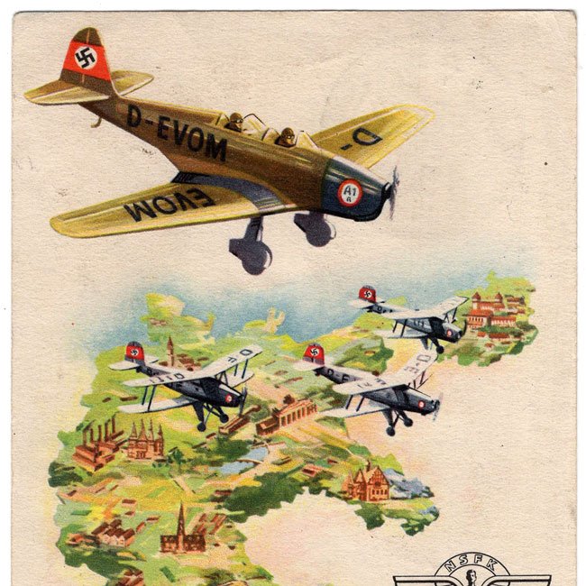 'Deutschlandflug 1938' Postcard — image 2