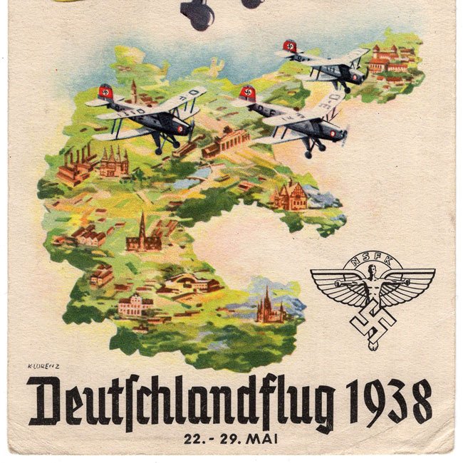 'Deutschlandflug 1938' Postcard — image 3