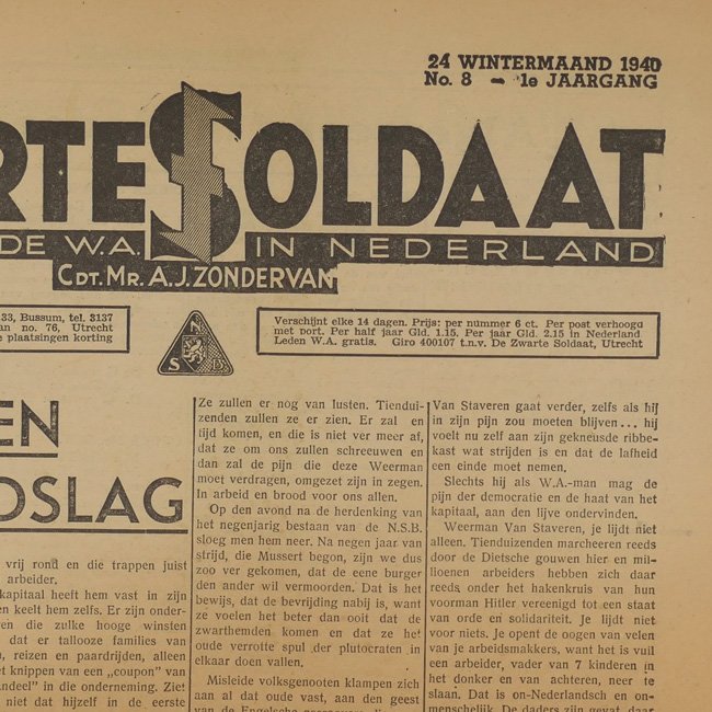 NSB 'De Zwarte Soldaat' Newspaper — image 2