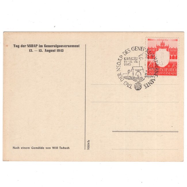 'Tag der NSDAP im Generalgouvernement 1943' Postcard — image 2