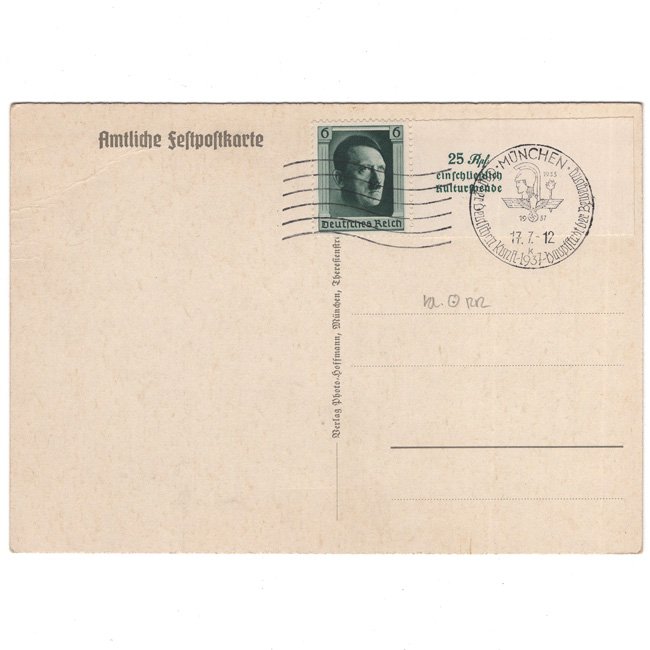 'Tag der Deutschen Kunst 1937' Postcard — image 2