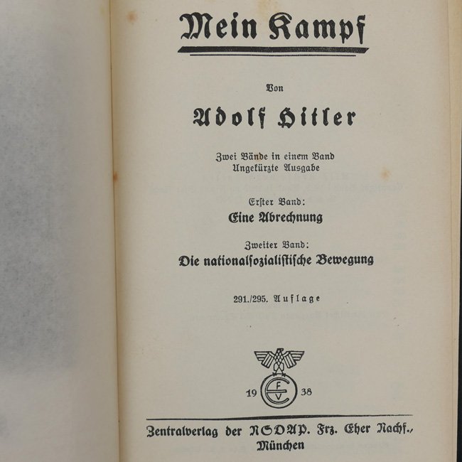 Adolf Hitler's 'Mein Kampf' 1938