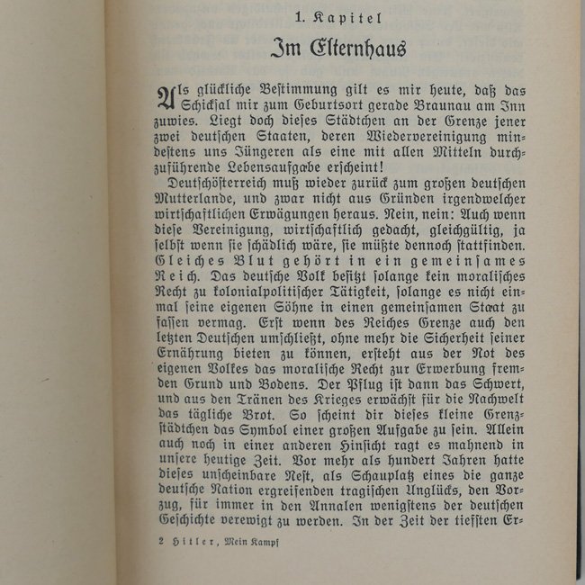 Adolf Hitler's 'Mein Kampf' 1938