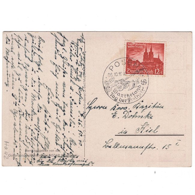 'Tag der Freiheit 1940 Wartheland' Postcard