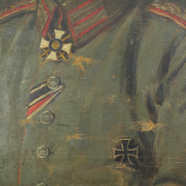 Framed Painting of a German WW1 Officer