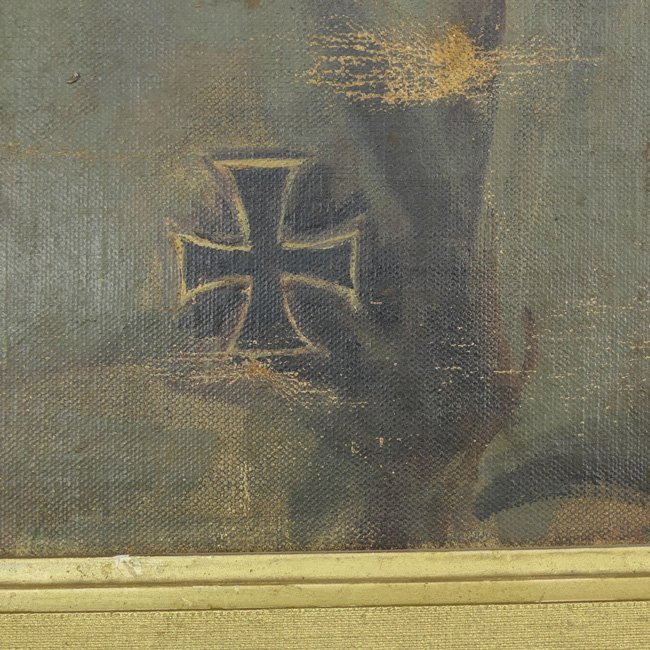 Framed Painting of a German WW1 Officer