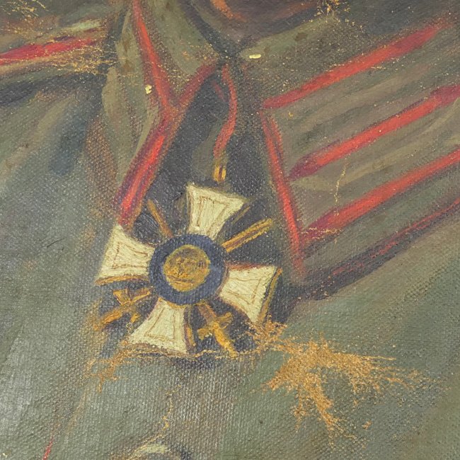 Framed Painting of a German WW1 Officer