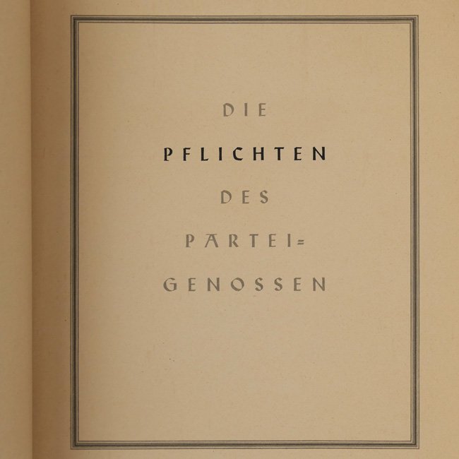 Book: 'Ich Kämpfe' with Gauleiter Paul Giesler's Signature
