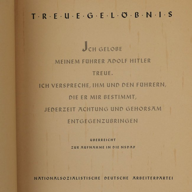 Book: 'Ich Kämpfe' with Gauleiter Paul Giesler's Signature