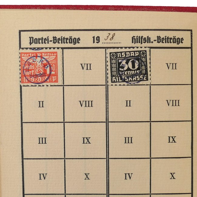 NSDAP Membership Booklet 'Braunes Haus'