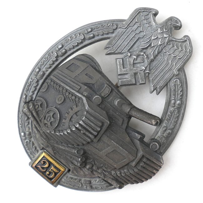Panzer Assault Badge in Silver 25 'G.B.' — image 3
