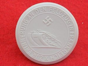Rare WW11 Meissen Tablet - Fall of Paris 14 June 1940