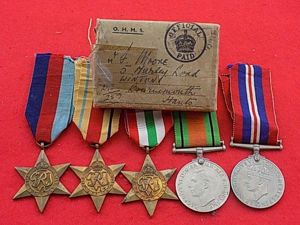 WW11 Group - in named box of Issue to F P Moore RE