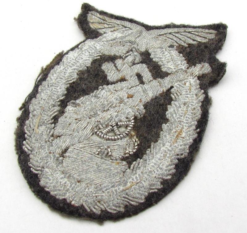 Luftwaffe bullion flak badge ( Rare ) — image 2