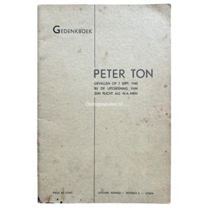 Original WWII Dutch NSB 'Peter Ton' remembrance booklet