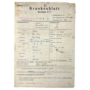 Original WWII Dutch SS Krankenblatt SS-Freiwilligen-Panzergrenadier-Regiment 48 'General Seyffardt' of a volunteer from Borne
