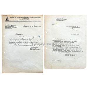 Original WWII Dutch NSB in Germany (Hamburg) documents