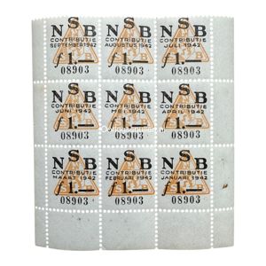 Original WWII Dutch NSB contribution stamps