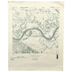 Original WWII Allied secret map of Nijmegen and surrounding villages – 21 October 1944