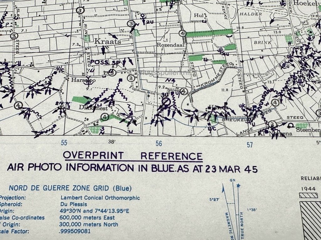Original WWII Allied secret map of Ede – March 1945 — image 12