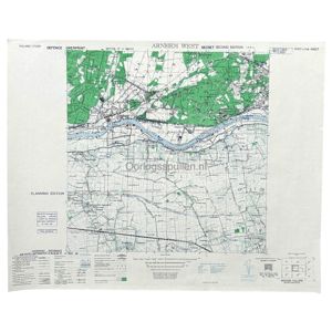 Original WWII Allied map of Arnhem-West and surrounding villages – 21 March 1945