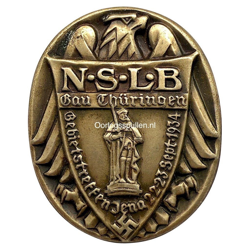 Original WWII German NSLB Jena Thüringen pin 1934