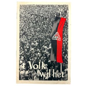 Original WWII Dutch NSB brochure 'Volk wil het'