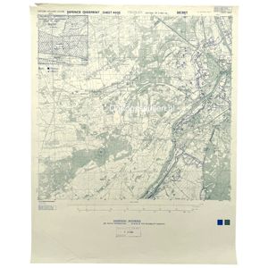 Original WWII Allied secret battle map of Tegelen/Venlo – November 8, 1944