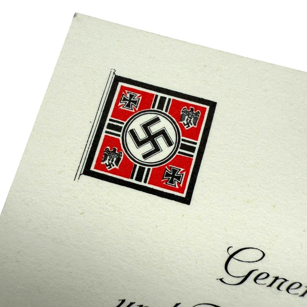 Original WWII German Generalfeldmarschall Werner von Blomberg Wedding Thank-You Card — image 2