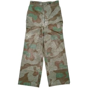 Original WWII German field made Splittertarn camouflage trousers