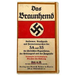 Original WWII German SA folding poster 'Das Braunhemd'