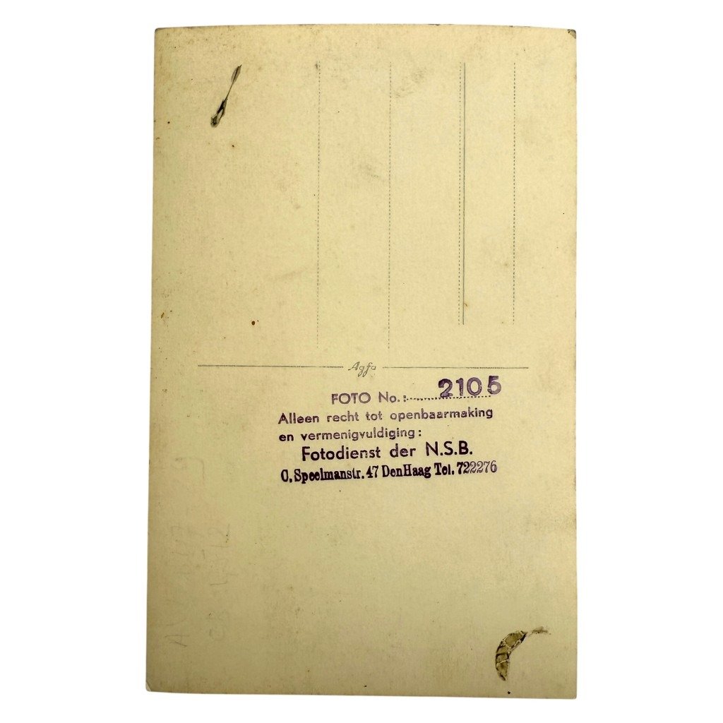 Original WWII Dutch NSB postcard wedding of Rost van Tonningen