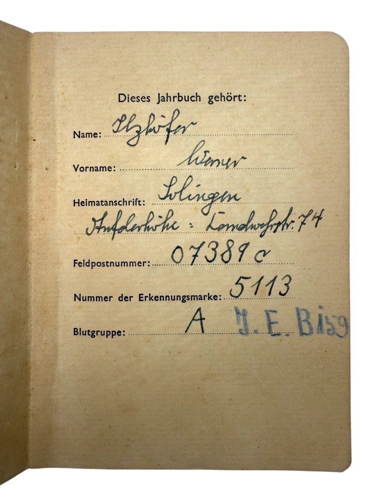 Original WWII German Jahrbuch für den deutschen Soldaten im Norden 1943