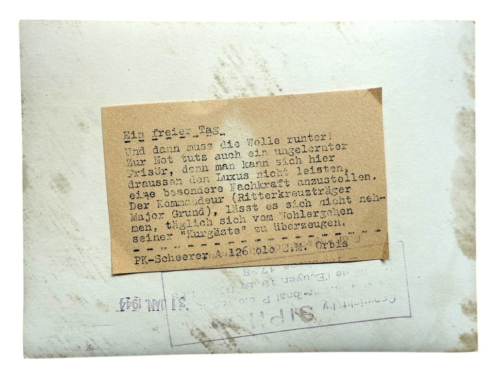 Original WWII German Gebirgsjäger KC photo Major Grund
