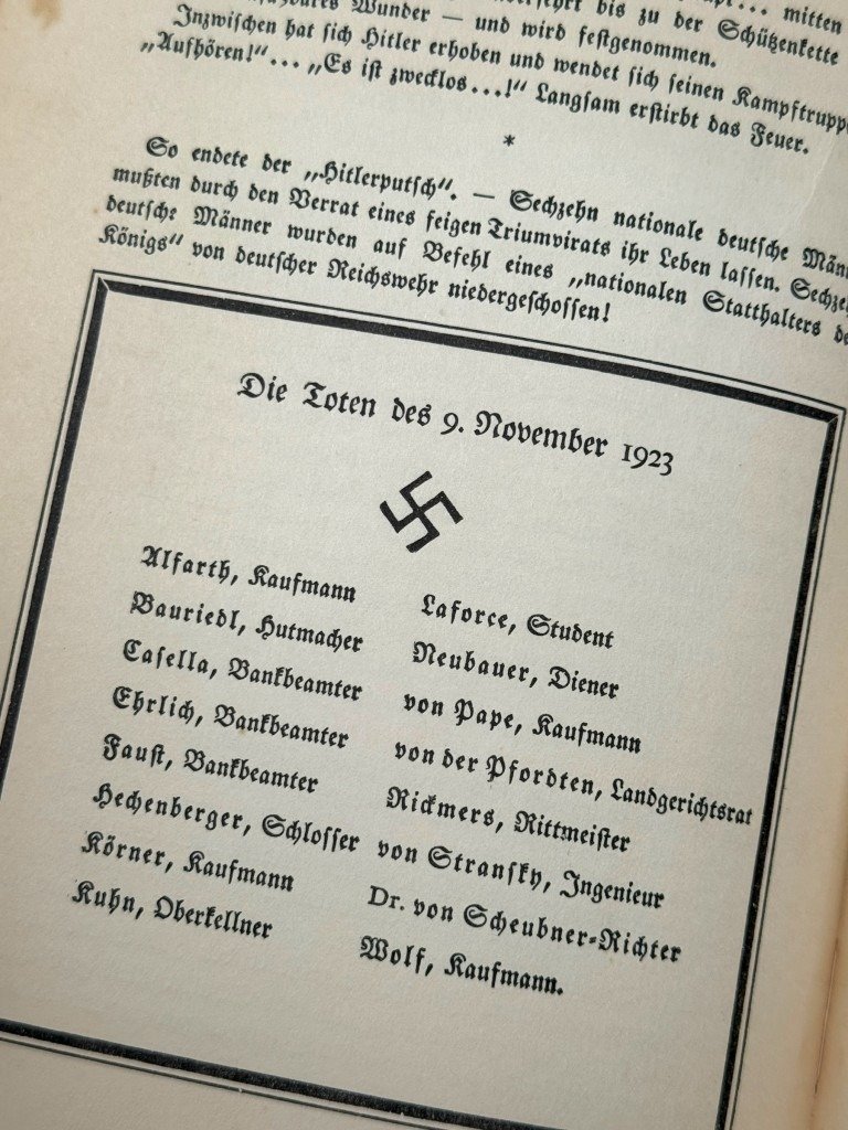 Original WWII German NSDAP book Das Buch der N.S.D.A.P. – Werden, Kampf und Ziel der N.S.D.A.P.' by Walter M. Espe