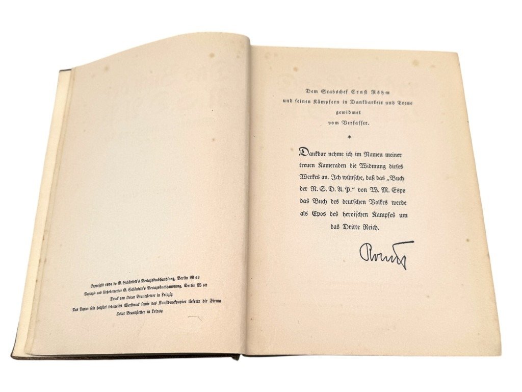 Original WWII German NSDAP book Das Buch der N.S.D.A.P. – Werden, Kampf und Ziel der N.S.D.A.P.' by Walter M. Espe