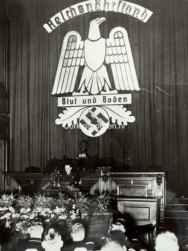 Original 1937 French photo of Hermann Göring in Berlin during a speech regarding the Reichsnährstand