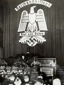 Original 1937 French photo of Hermann Göring in Berlin during a speech regarding the Reichsnährstand