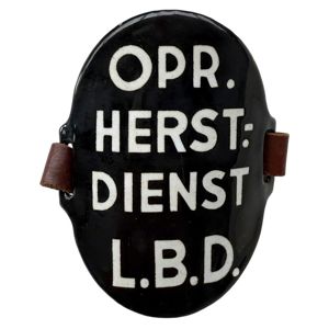 Original WWII Dutch 'Luchtbeschermingsdienst' arm shield Oproep Herstel Dienst