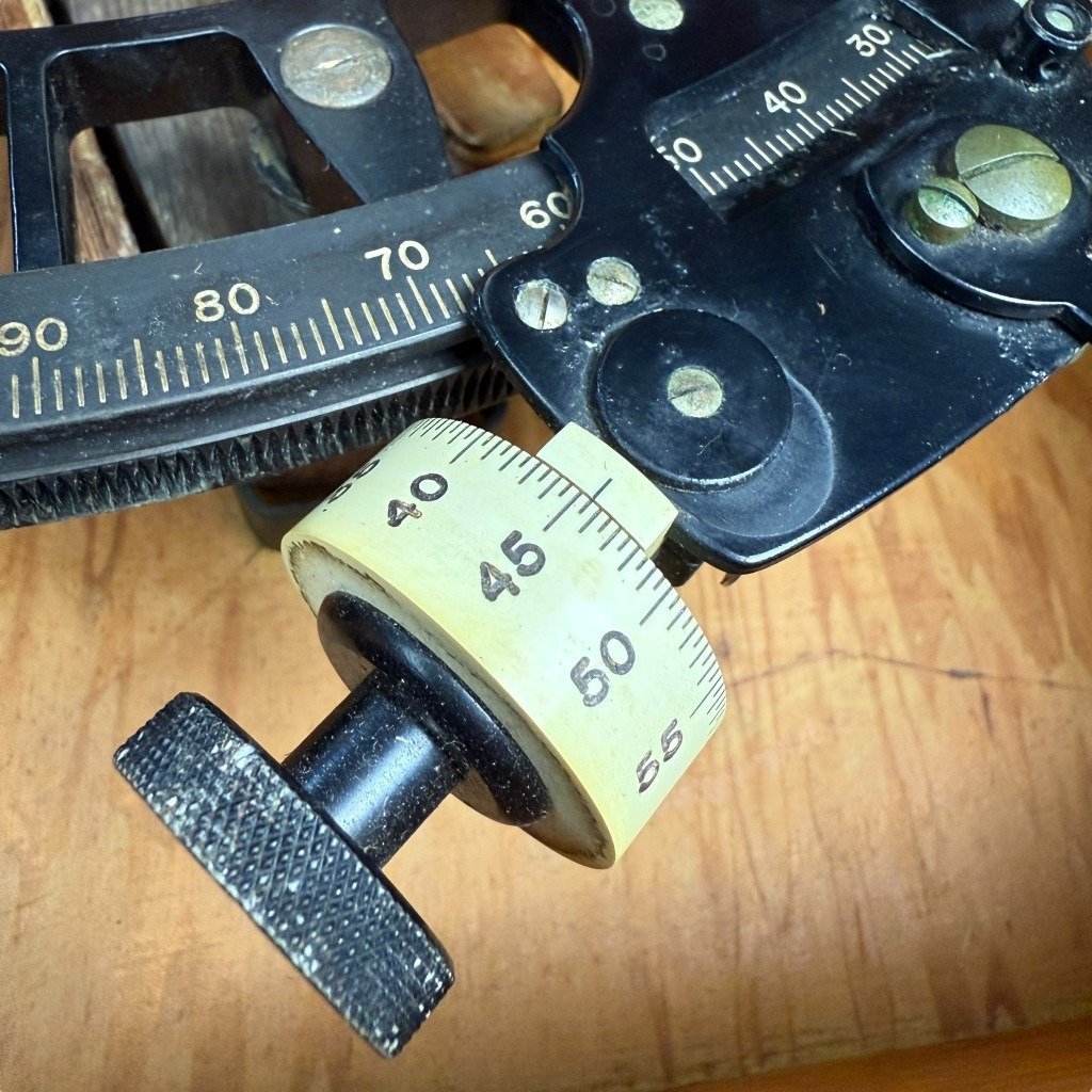 Original WWII German Kriegsmarine sextant in wooden box