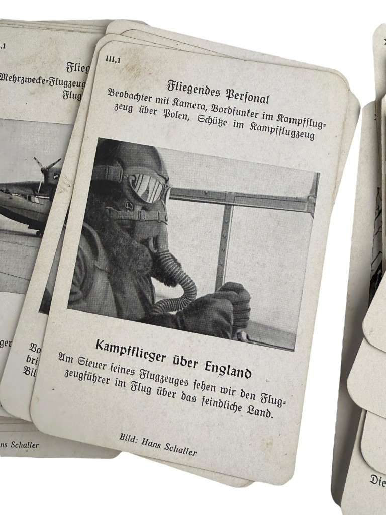 Original WWII German Luftwaffe quartets card game 'Unsere Luftwaffe – Ein Quartettspiel'