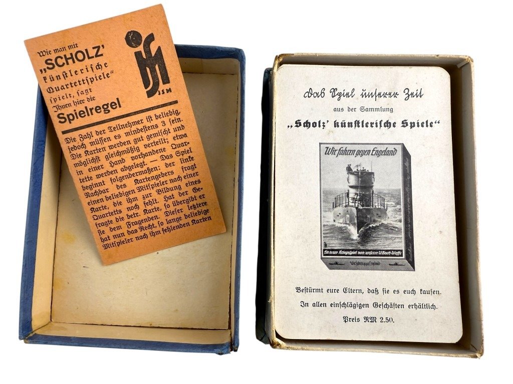 Original WWII German Luftwaffe quartets card game 'Unsere Luftwaffe – Ein Quartettspiel'